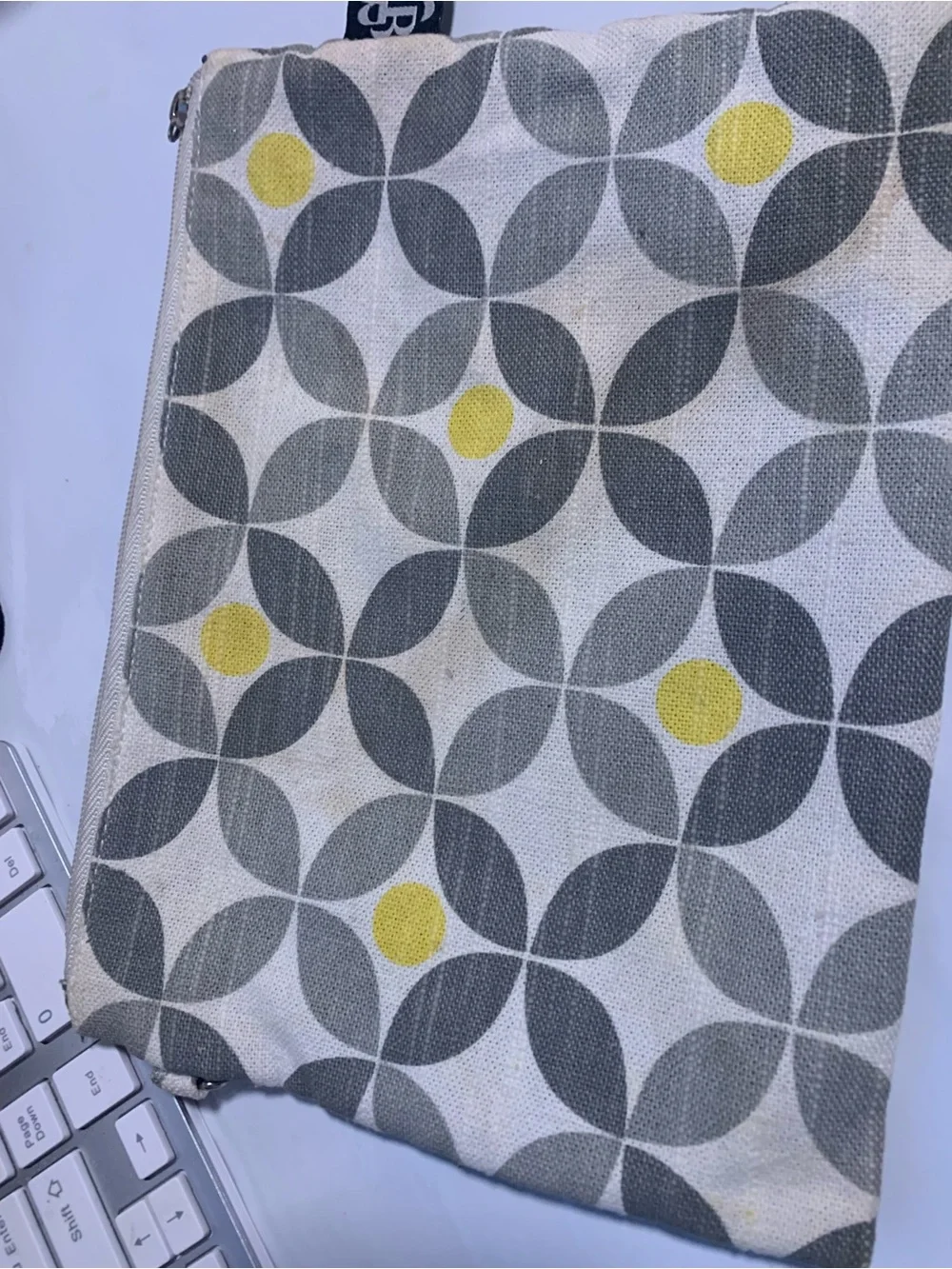 Bella Tunno Accent Gray & Yellow Tote Bag
